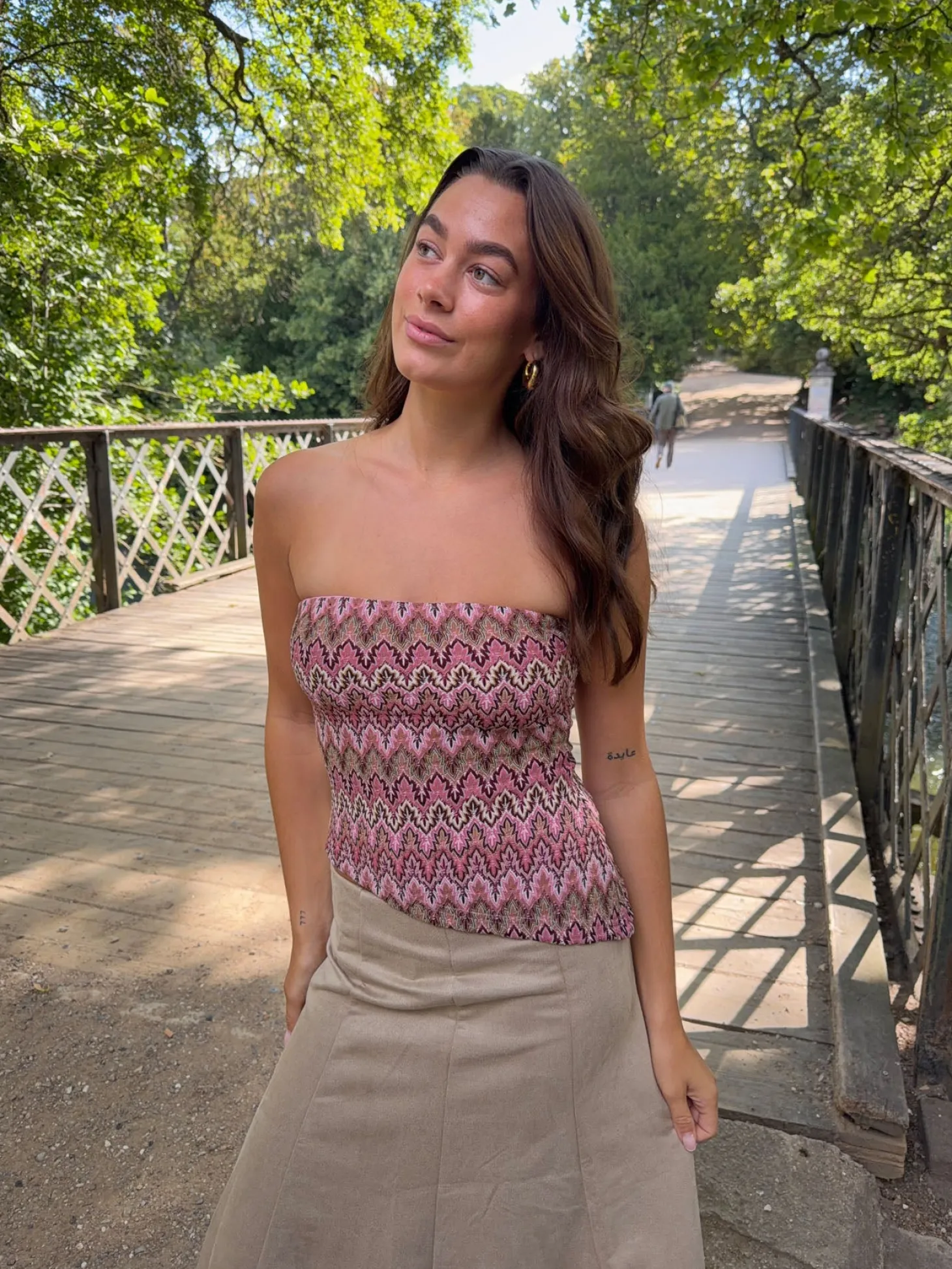 Vanya top - Pink/brun