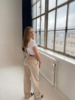 Viva lærredsbukser - beige