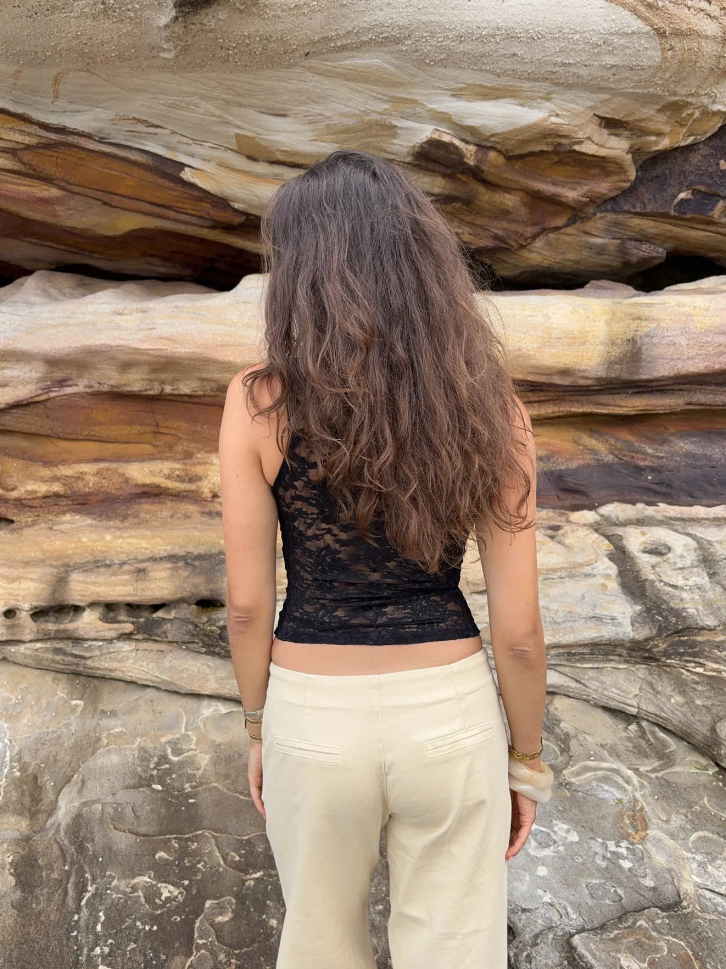 Yana top i blonde - Sort