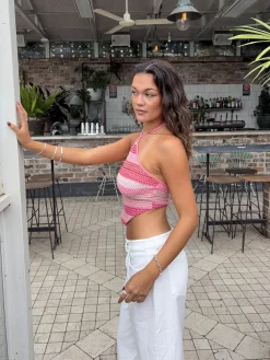 Yari halterneck top - Pink