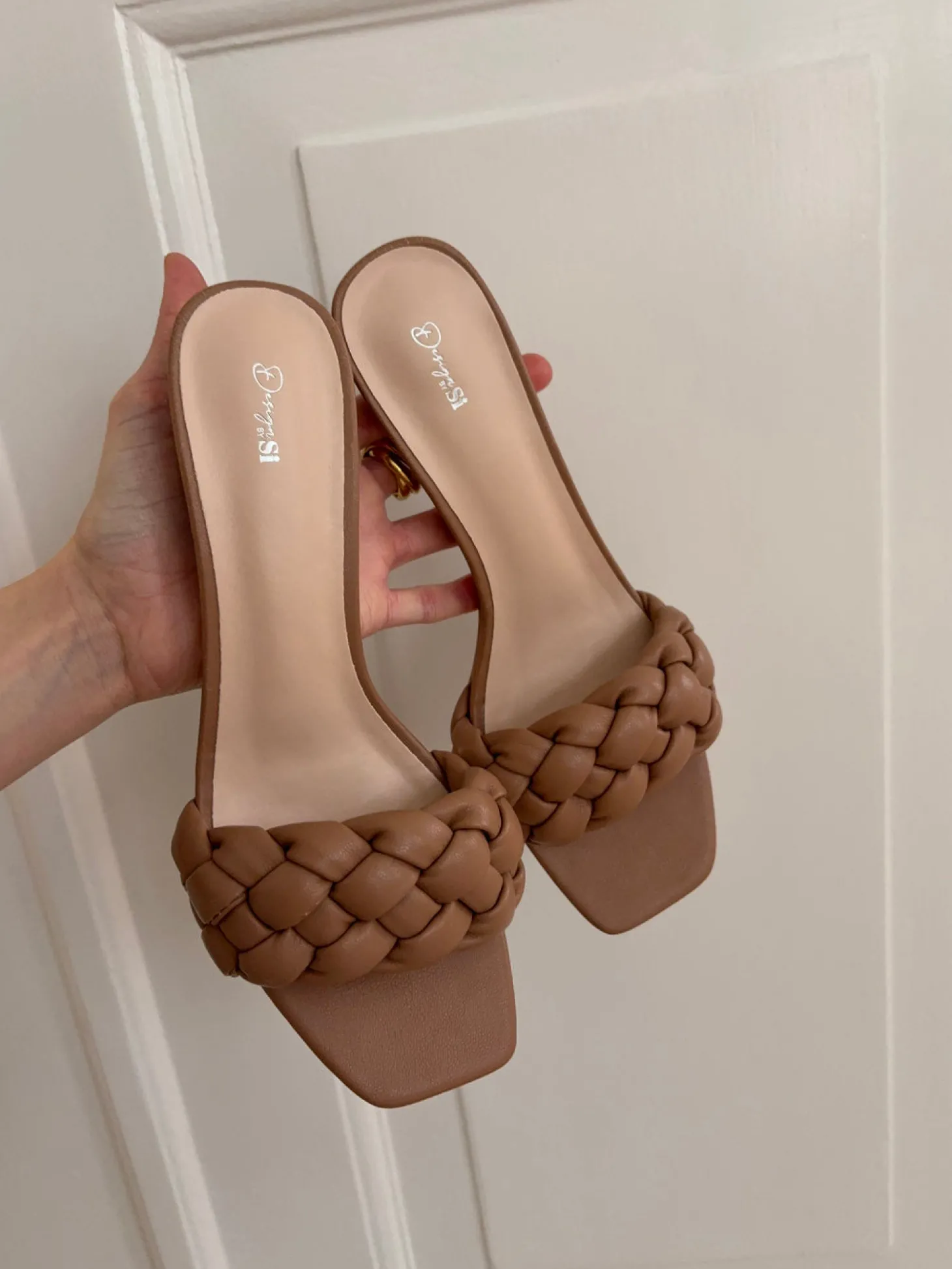 Yasmin mules med flet - Beige