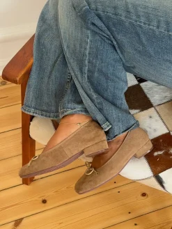 Yuna ballerina med hæl - Beige