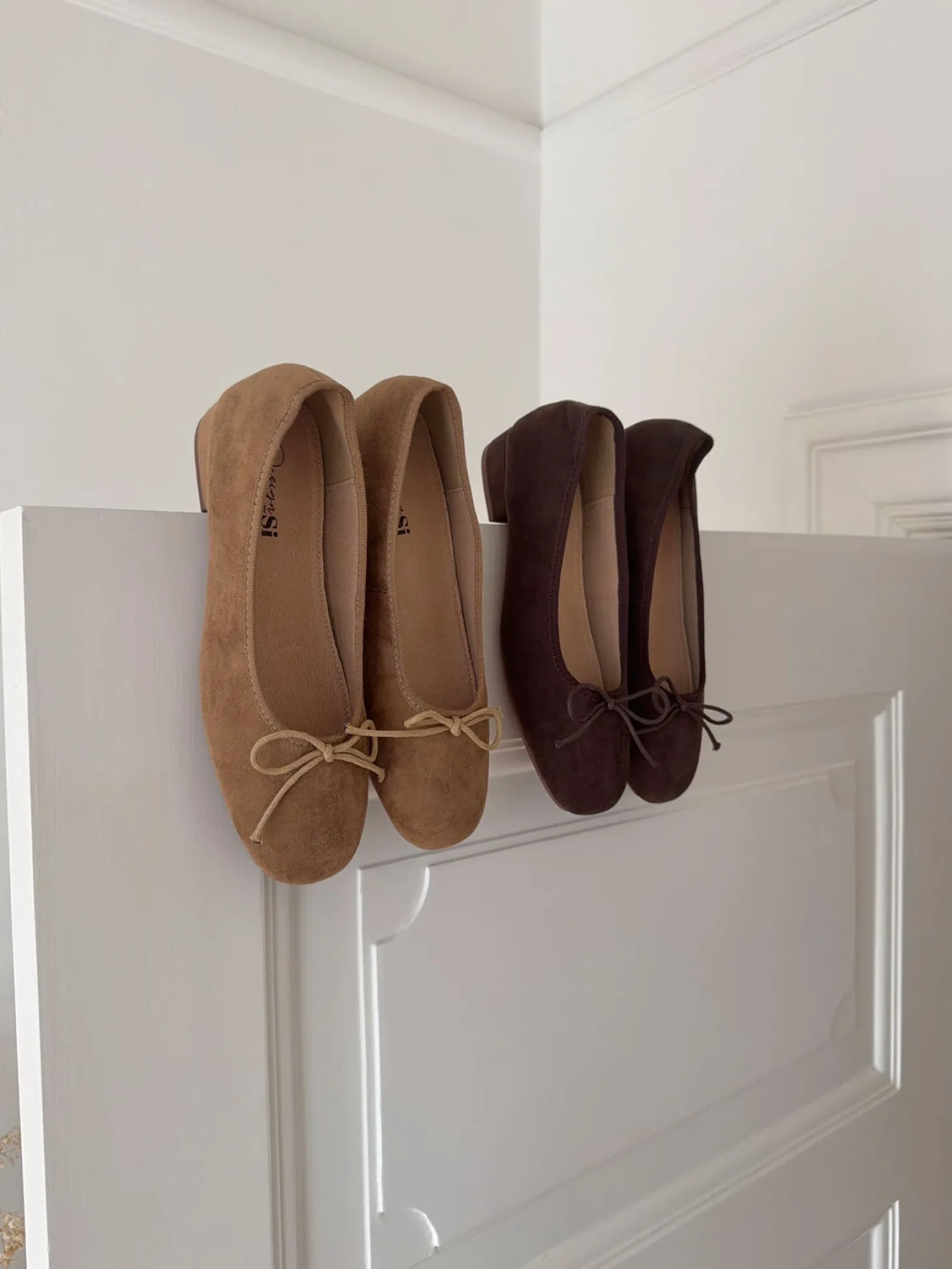 Yuna ballerina med hæl - Beige