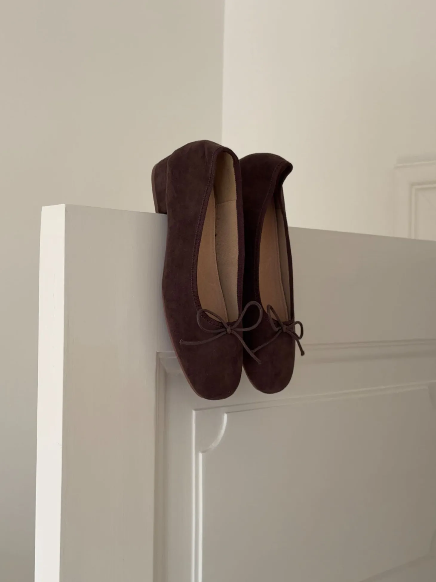 Yuna ballerina med hæl - Brun