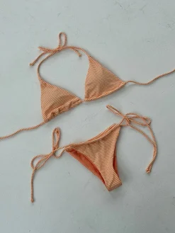 Zendaya bikini - Orange/hvide striber