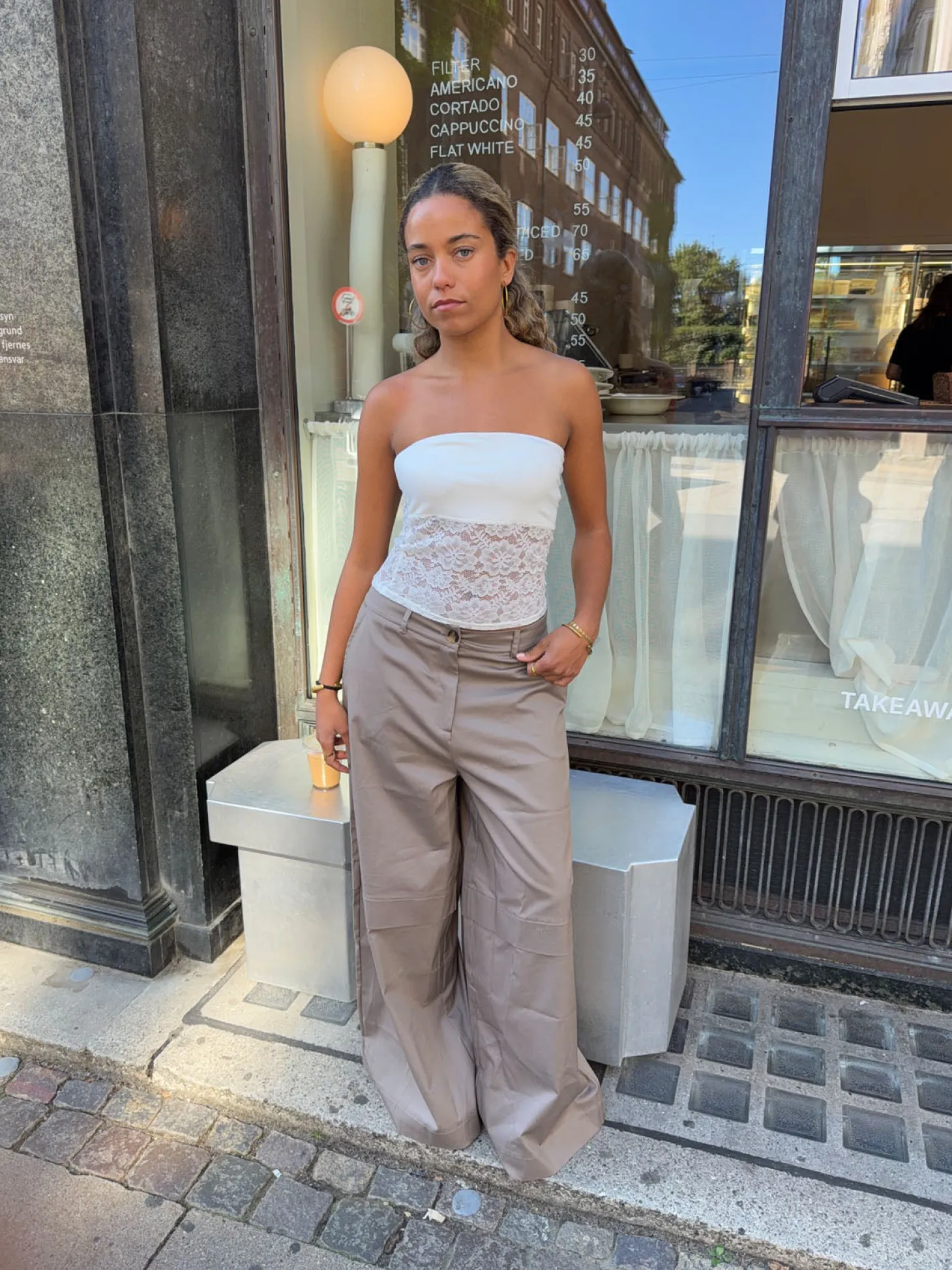Zera tubetop i blonde - Hvid