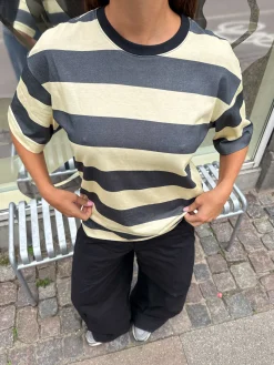 Zinnia oversized t-shirt - Gul/grå