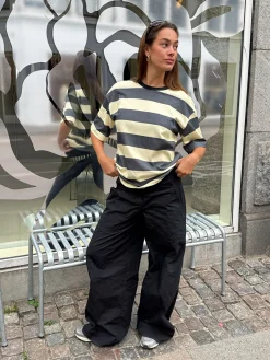 Zinnia oversized t-shirt - Gul/grå