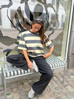 Zinnia oversized t-shirt - Gul/grå