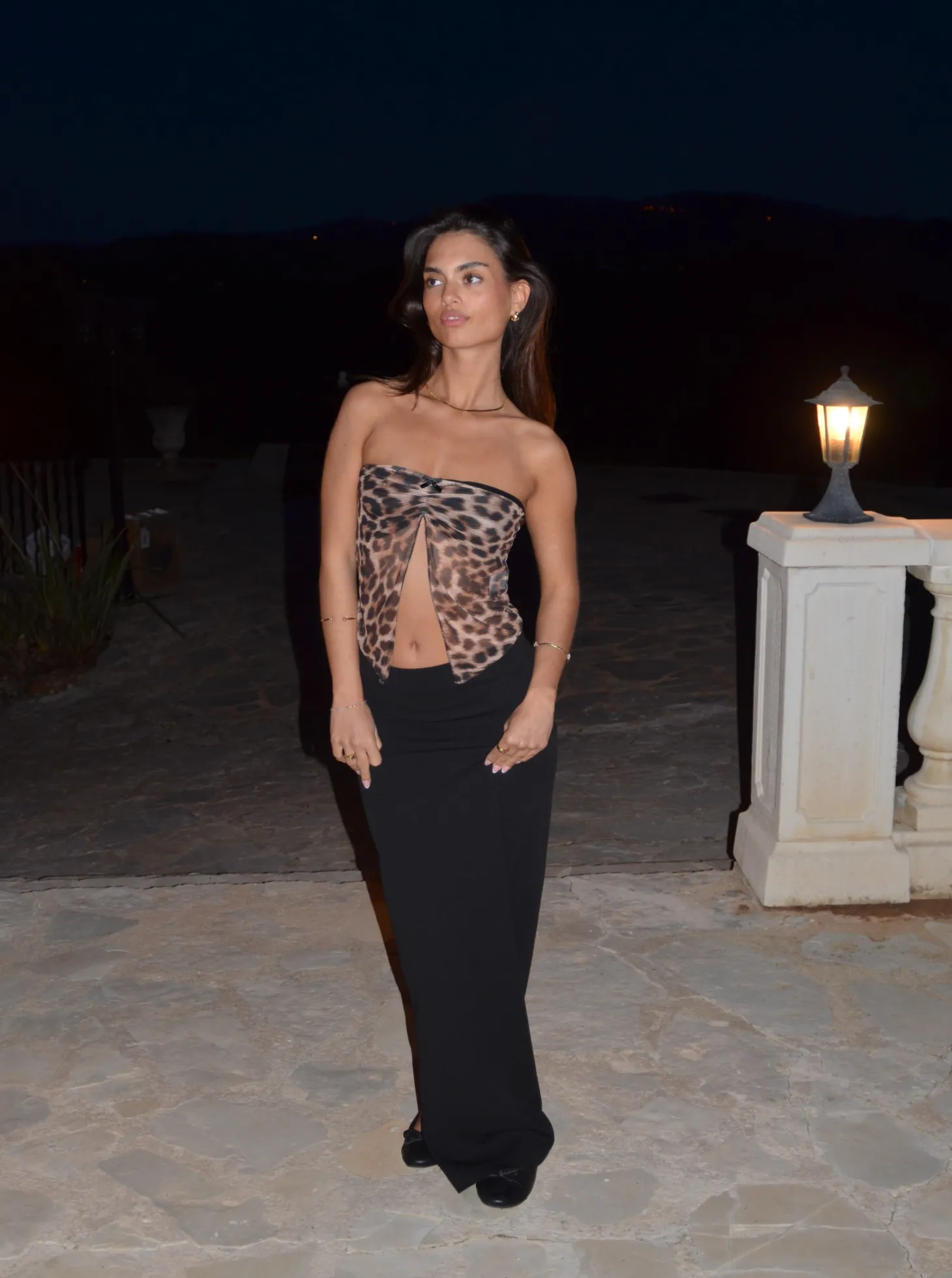 Zita bandeau meshtop - Leopard