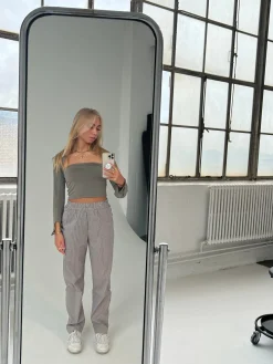 Zuri bukser med striber - Blå/beige