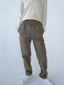 Zuri bukser med striber - Kaki/beige