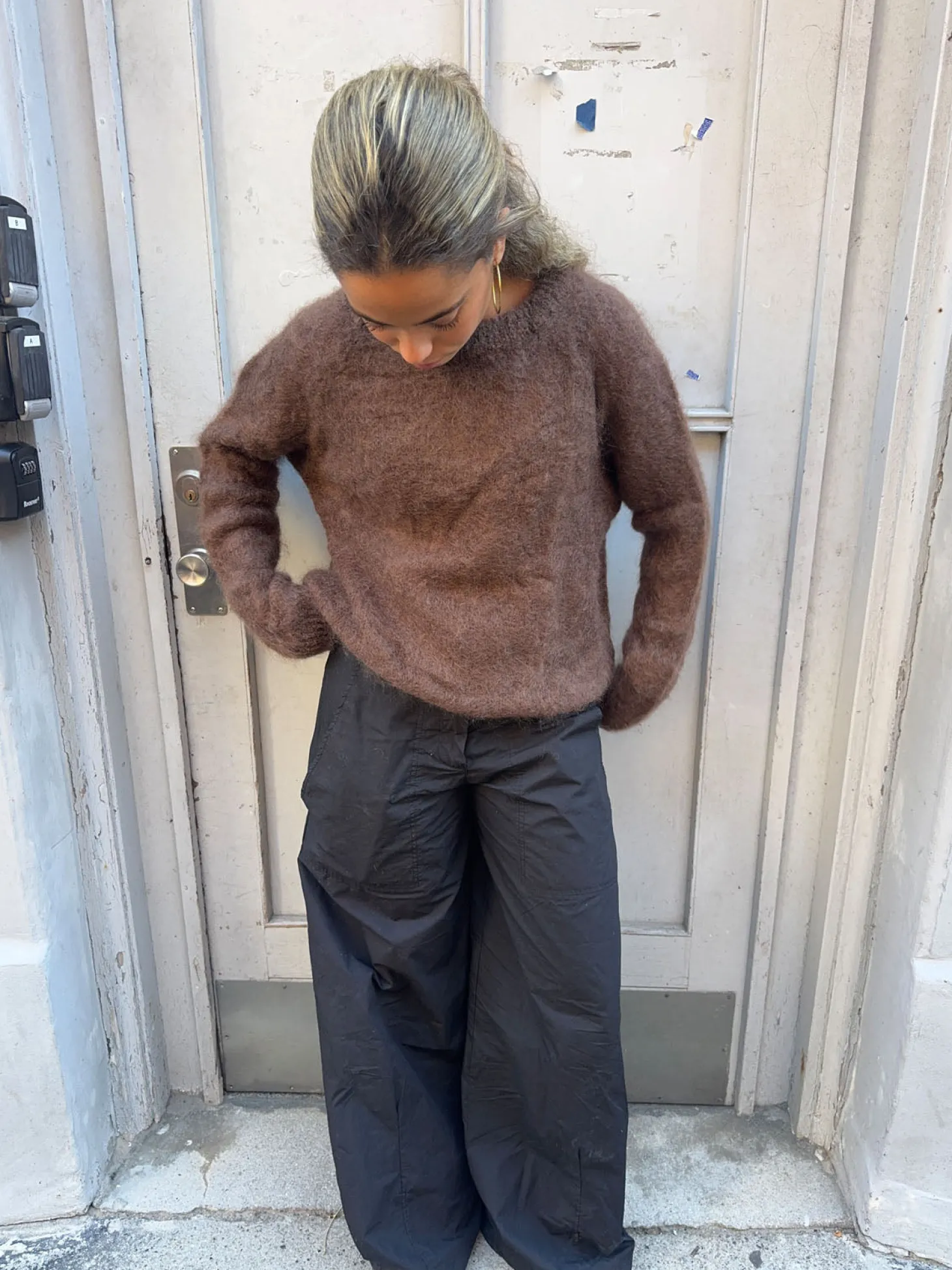 Zuzanna mohair striktrøje - Brun