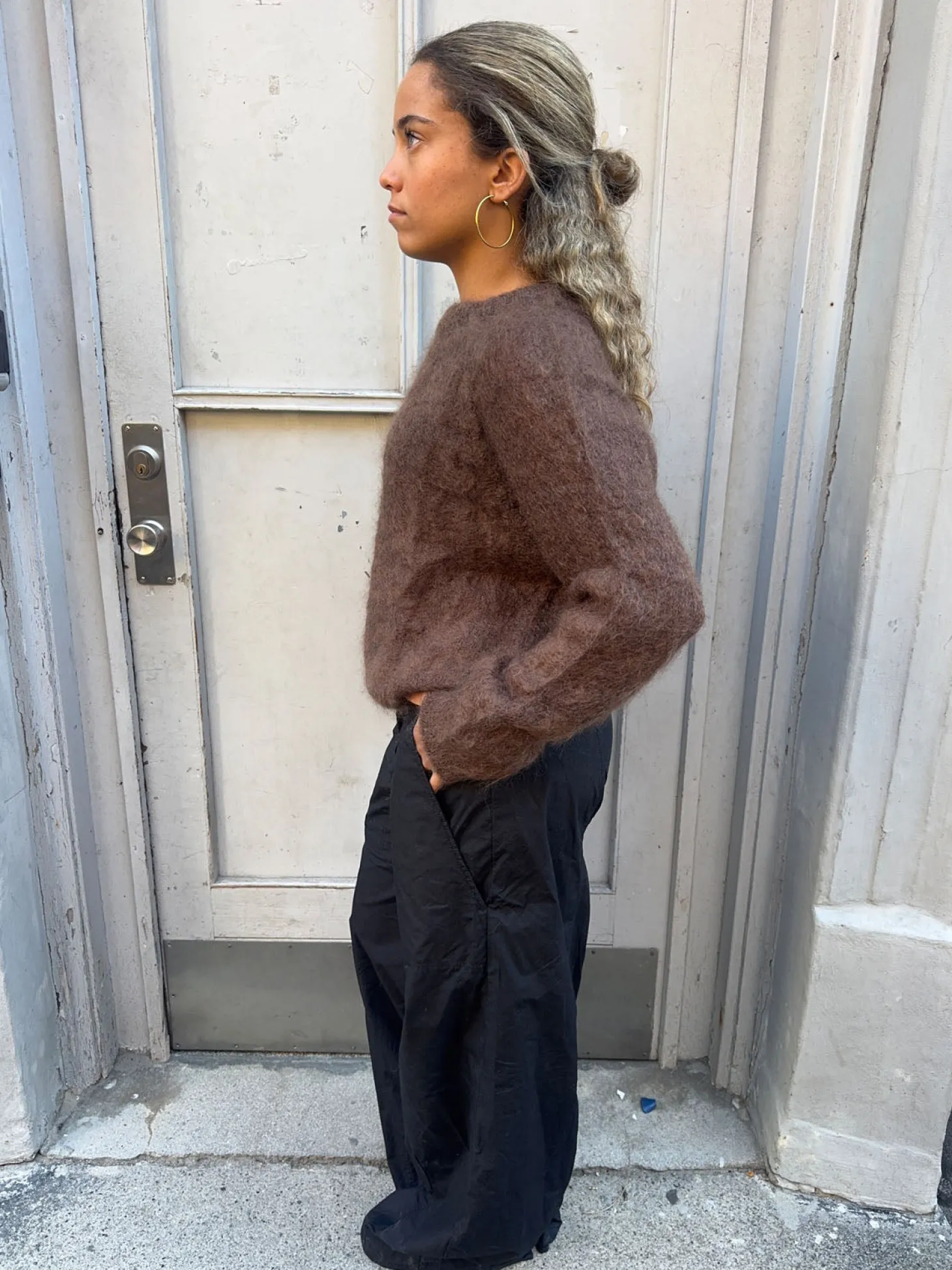 Zuzanna mohair striktrøje - Brun