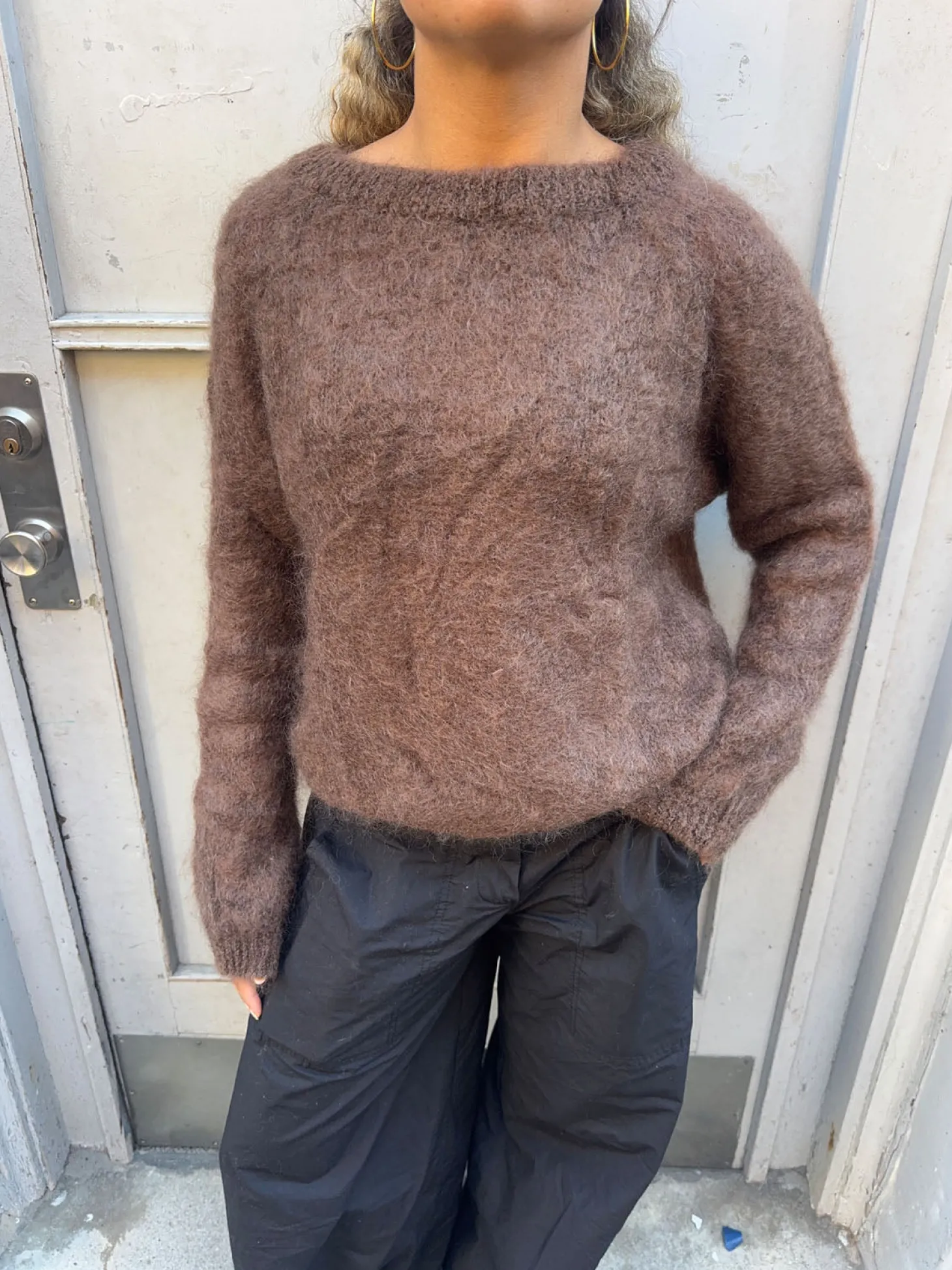 Zuzanna mohair striktrøje - Brun