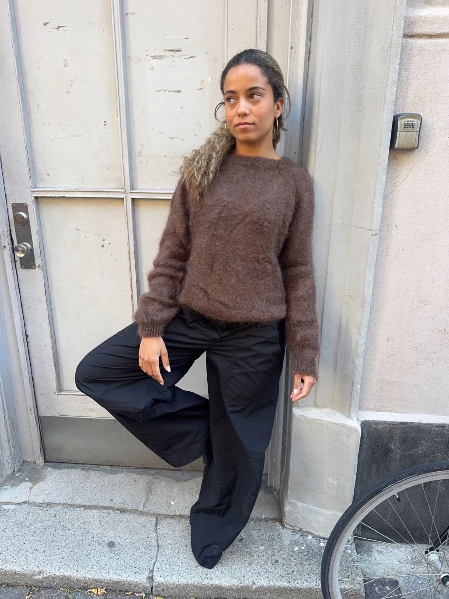 Zuzanna mohair striktrøje - Brun